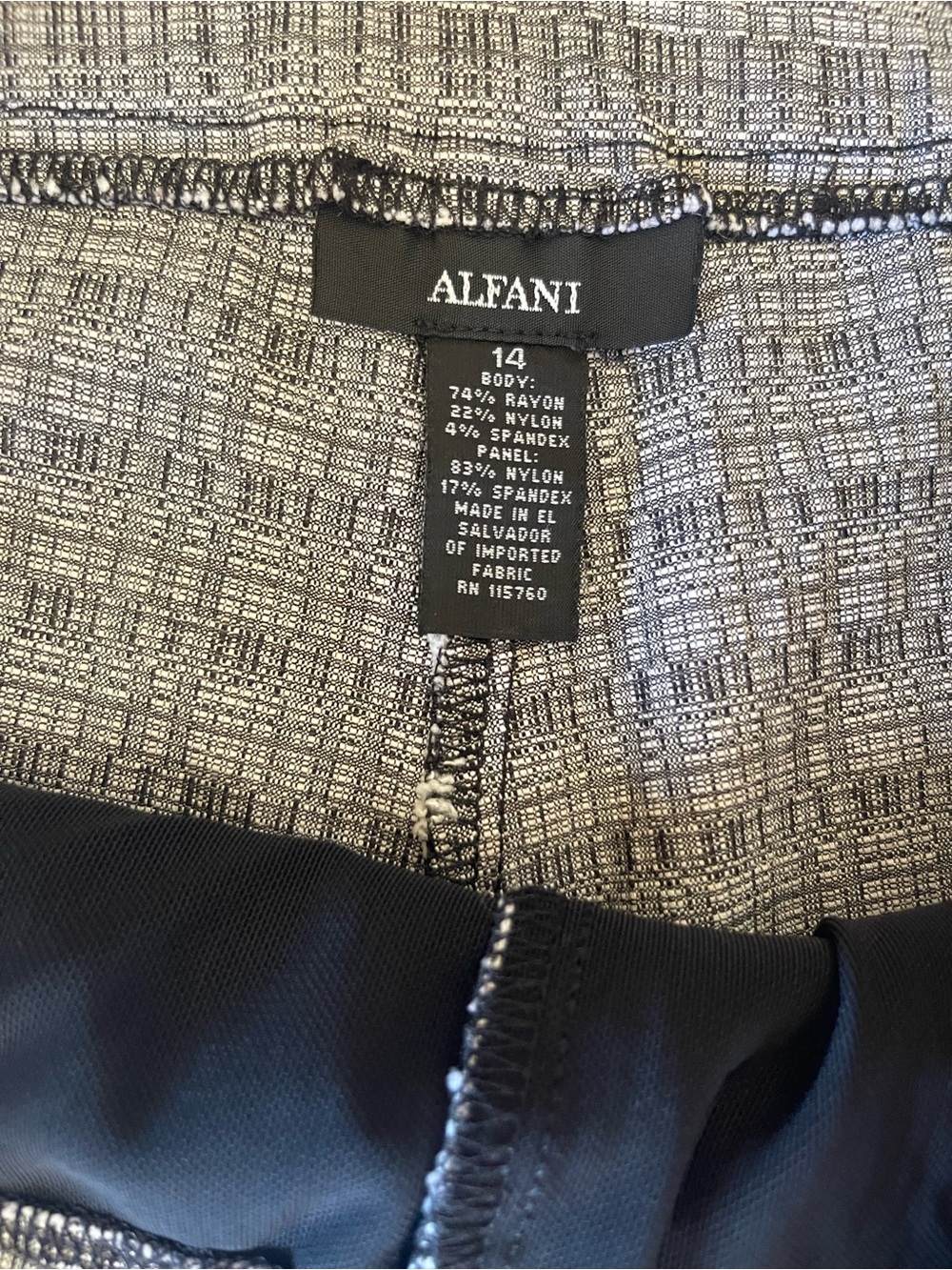 Gray Patterned Pants - Size 14 - Picture 5 of 5